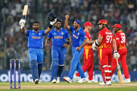 India thrash Zimbabwe by 72 runs in the 48th Match Super