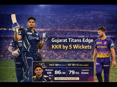 Gujarat Titans Edge KKR by 5 Wickets as Shubman Gill’s 86 Seals Thriller in Ahmedabad